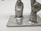 A LARGE ALUMINUM MENORAH SCULPTURE BY DON DRUMM (American, b. 1935). Abstract in design on תמונה - 3