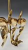 A LARGE POLISHED BRASS ETERNAL LIGHT. American, c. 1960's. Hand formed with three letter kuf תמונה - 3