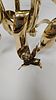 A LARGE POLISHED BRASS ETERNAL LIGHT. American, c. 1960's. Hand formed with three letter kuf תמונה - 4