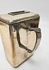 A SILVER PLATED CHARITY BOX. Continental, 20th century. With a handle, a money slot and an תמונה - 1