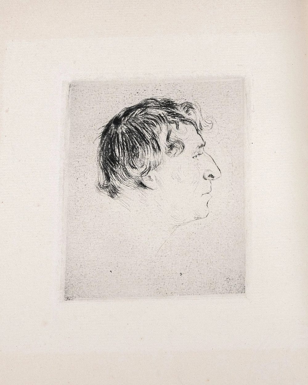 AN ORIGINAL DRAWING OF MARC CHAGALL BY HERMANN STRUCK. 6 March 1876 - 11 January 1944. AN 