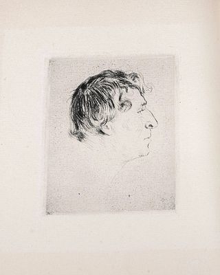 AN ORIGINAL DRAWING OF MARC CHAGALL BY HERMANN STRUCK. 6 March 1876 - 11 January 1944. AN 