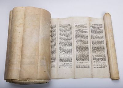 A SEFER TORAH. Yemen, c. 1880. In good condition. Not sold as kosher. 14.5"