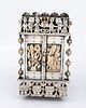 A MAGNFICENT SILVER AND GOLD MEZUZAH BY ILYA SCHOR. New York, c. 1950. Magnficently crafted. תמונה - 2