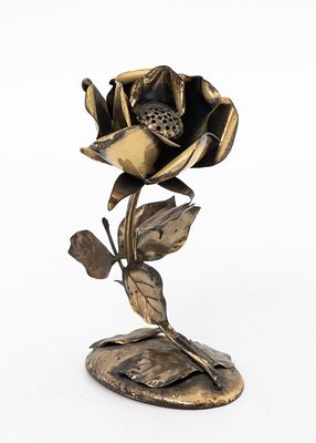 A SILVER SPICE CONTAINER BY HANS TEPPICH (1904, Germany - 1983, Israel). Israel, c. 1948. On a 
