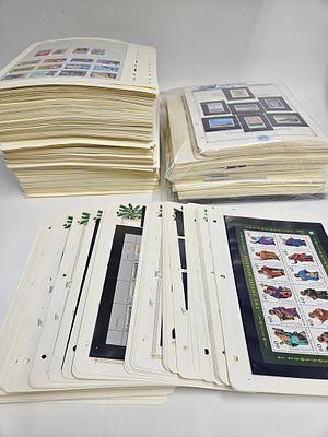 A MASSIVE COLLECTION OF WORLD STAMPS. Approximately 800 album sheets includiing Gibralter 