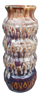 אגרטל קרמיקה ישראלית ממוספר בתחתית גובה 28 סמ מצב מושלם