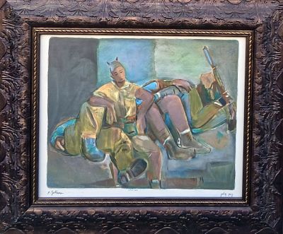 נחום גוטמן ליטוגרפיה חתומה מידות 31&times;42 סמ