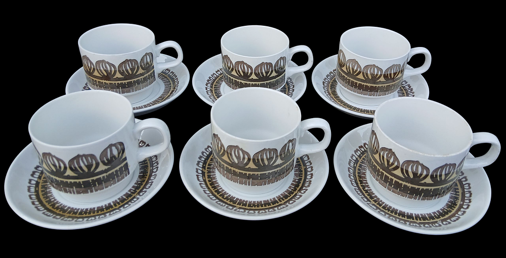Vintage Biltons Ironstone 12-Piece Dinnerware Set – Retro Starburst – Staffordshire, England – 