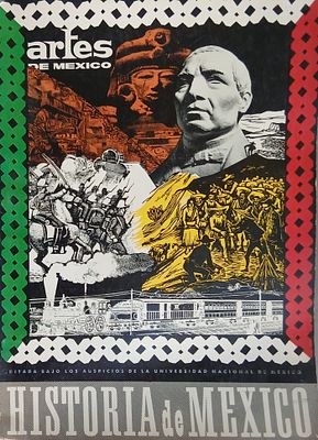 ספר "היסטוריה של מקסיקו", שפורסם בחסות האוניברסיטה הלאומית של מקסיקו.
הודפס בשנת 1957 
119 עמ 