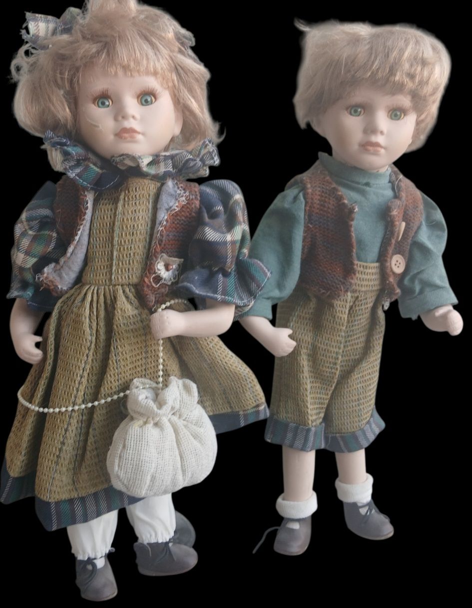 זוג בובות פורצלן גובה 40 סמ