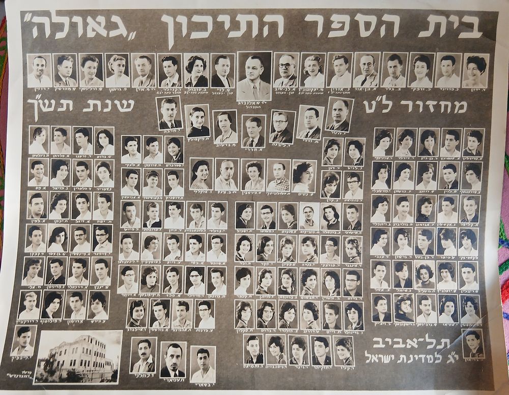 צילוום מחזור בית ספר גאולה תל אביב שנת 1964 
מידות 23X30 סמ