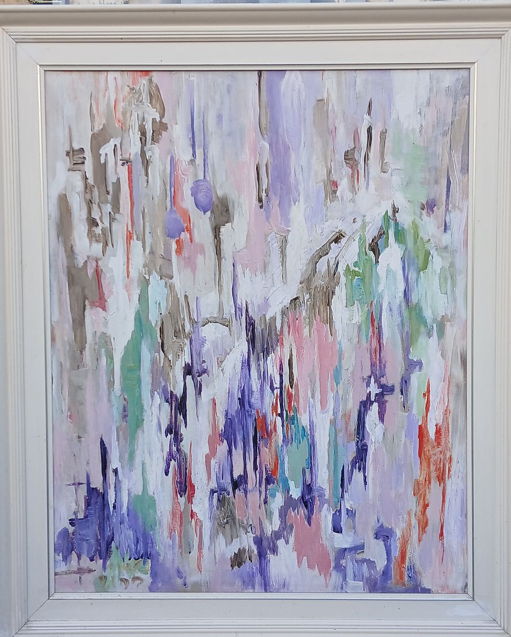 שמן על בד מוצמד לקרטון חתום מידות 60X76 סמ