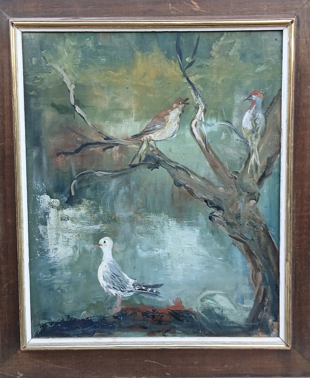 שמן על עץ ציור יפה וישן מידות 34X42 סמ 
לא נמצאה חתימה