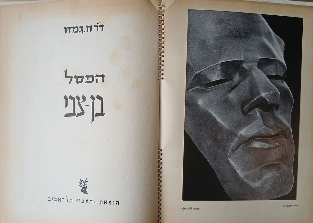 פסל בן צבי
הוצאת הצבי, תל אביב, 1955. מאת: ד"ר חיים גמזו. 
אלבום מיוחד, כרוך בכריכת עור לבנה 