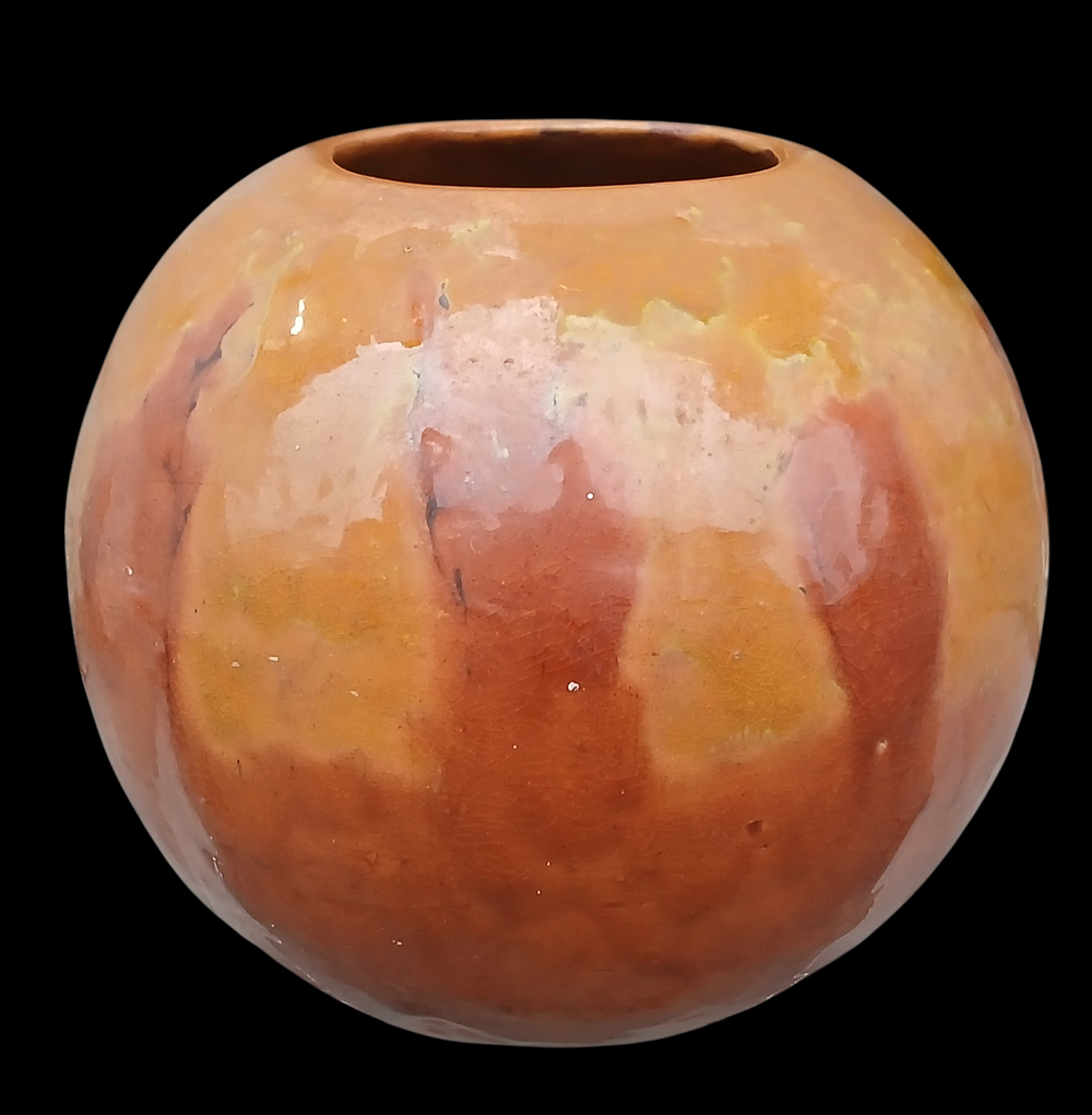 אגרטל קרמיקה ישראלי חתום גובה 18 סמ מצב מושלם