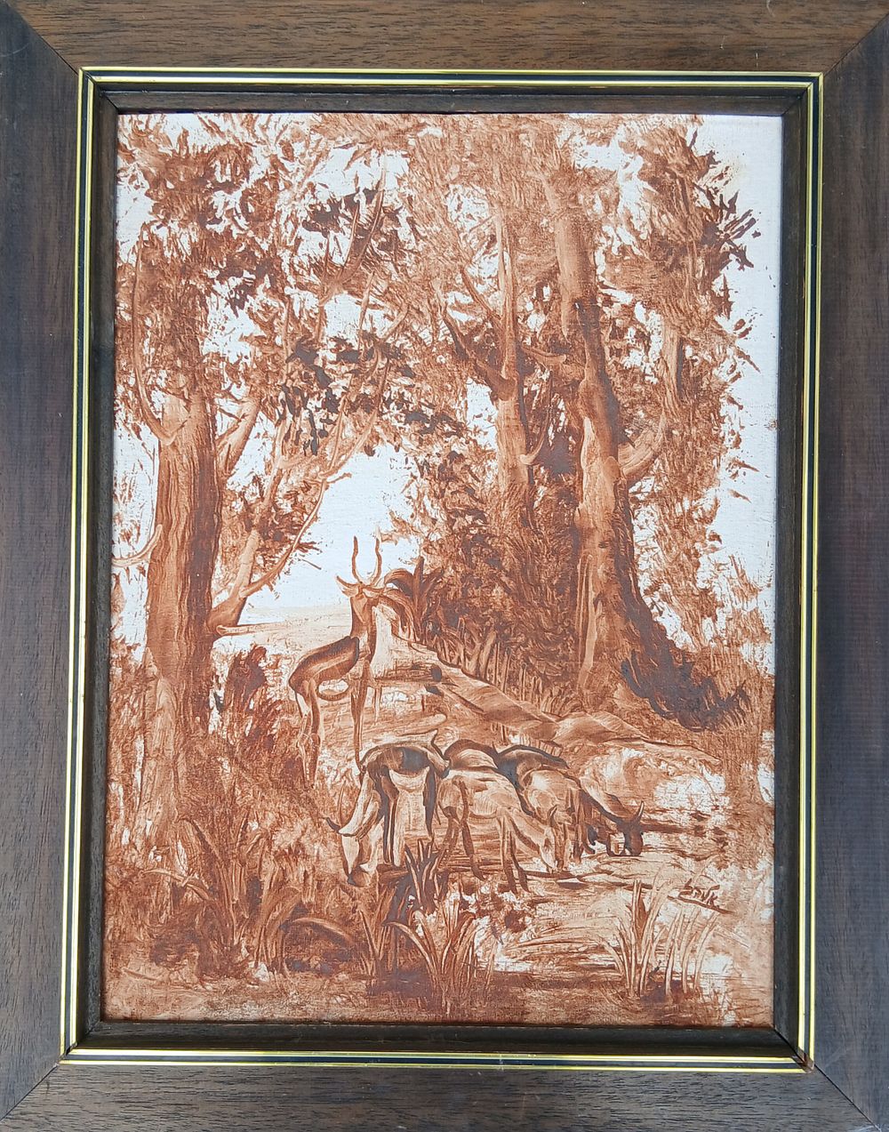 אנדרה אלבז - שמן על לוח עץ חתום מידות 32X46 סמ . אלבז למד ציור ותיאטרון ברבט ופריז. עד לגיל 21 הוא 