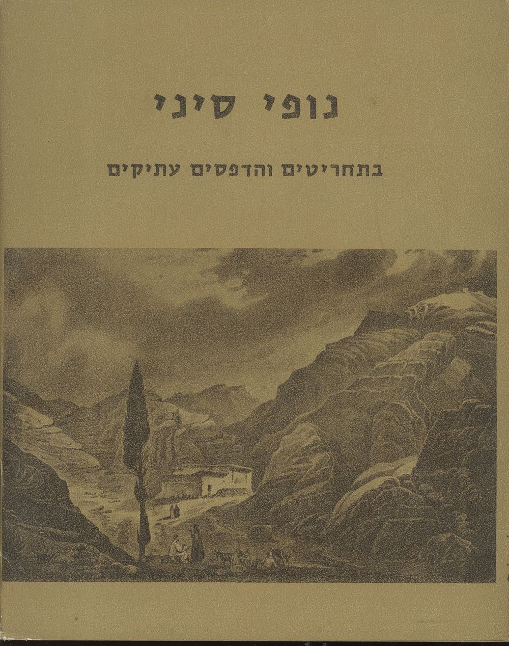 נופי סיני בתחריטים והדפסים עתיקים מאת אלי שילר. הוצאת אריאל, 1978.
ספר ייחודי המציג את נופי חצי 