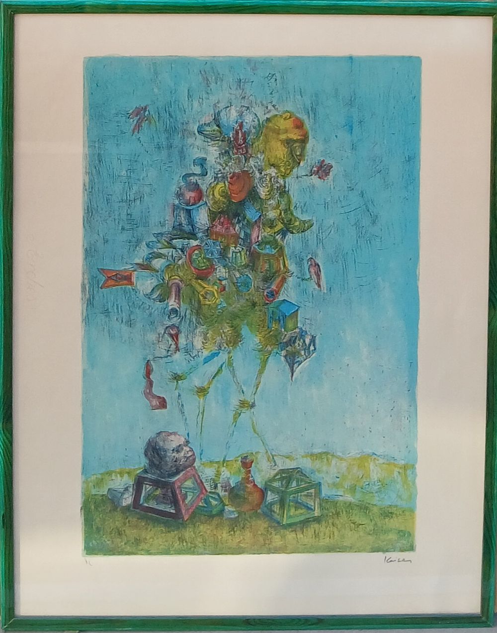 ליטוגרפיה חתומה מידות 46&times;64 סמ