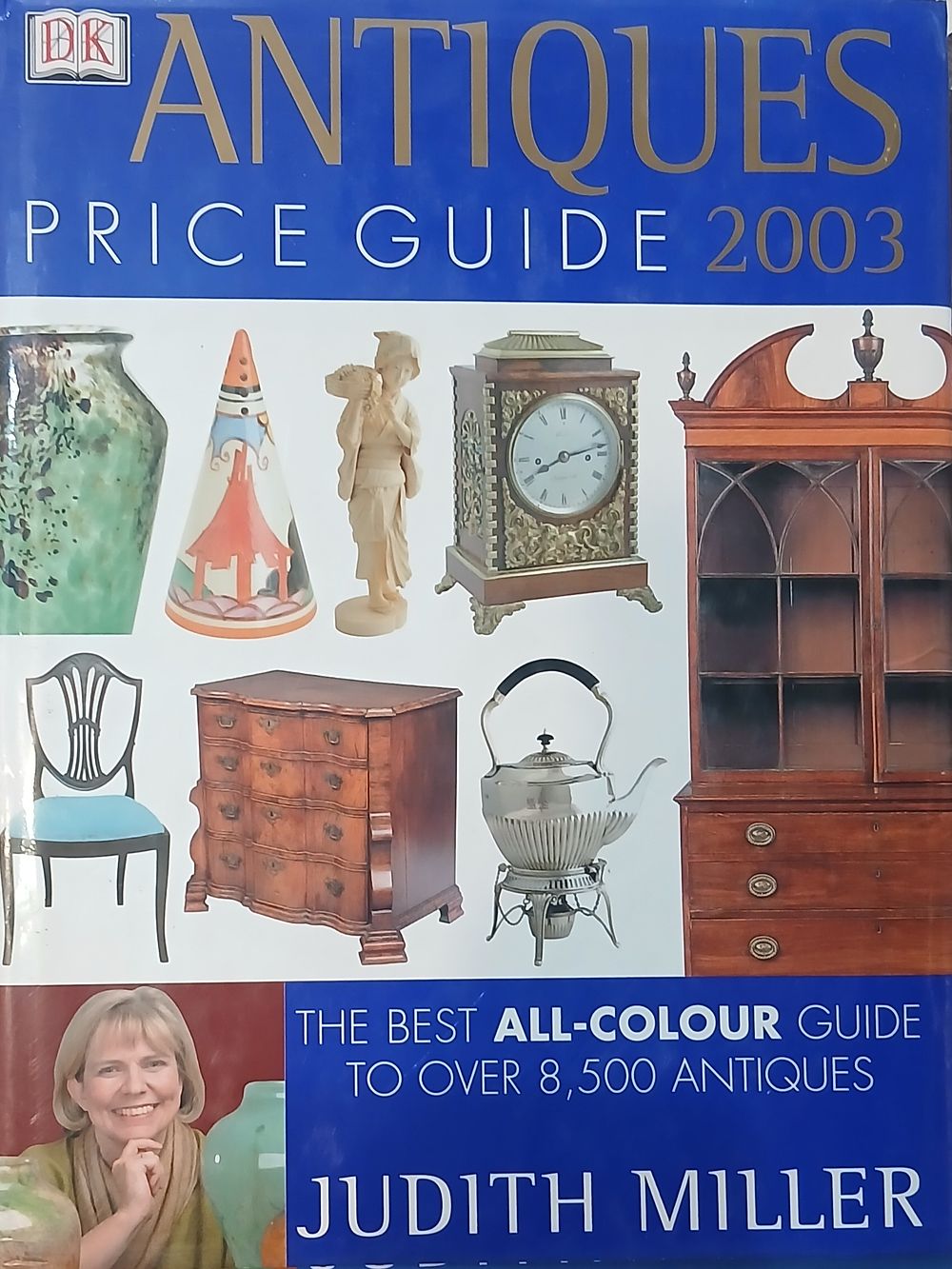 Antiques Price Guide 2003 מאת Judith Miller. 
הספר מכיל תצלומים בצבע מלא של למעלה מ-8,500 