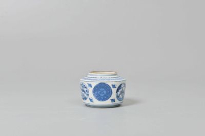 Tea jar with underglaze blue. 清, 青花茶倉 Dimensions: 8.2 x 6 cm