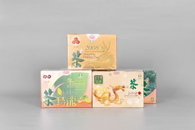 5 Cans of Brewed Tea,Lu Gu. 鹿谷比賽茶五盒2008之梅/2009之梅/2011參等/2012參等/2009之梅 Weight: 600 g