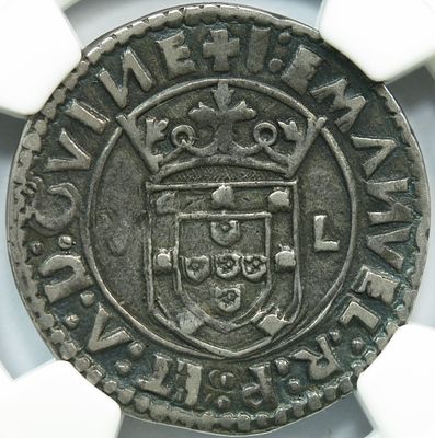 XF45 D. Manuel I 1495/1521 Tost&atilde;o Prata . D. Manuel I 1495/1521 Tost&atilde;o Prata XF45