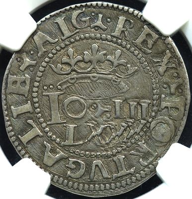 AU53 D. Jo&atilde;o III 1521/1557 Real Portugu&ecirc;s Dobrado Prata. D. Jo&atilde;o III 1521/1557 Real Portugu&ecirc;s 