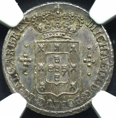 MS62 D. Miguel I 1828/1834 60 R&eacute;is Prata. D. Miguel I 1828/1834 60 R&eacute;is Prata MS62
