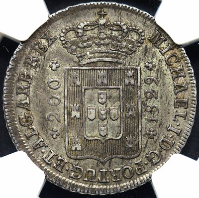 AU55 D. Miguel I Meio Cruzado 1829 Prata. D. Miguel I Meio Cruzado 1829 Prata AU55