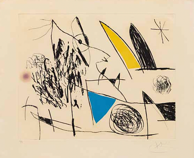 Joan Miró - Lot 13: Joan Mir&oacute; (Barcelona 1893 – Palma de Mallorca 1983) Serie Mallorca 7 – 1973 
