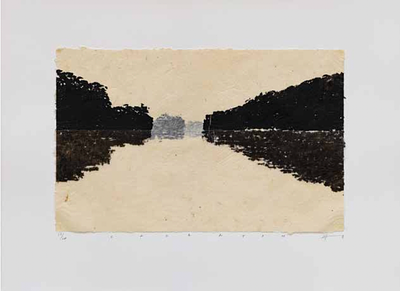 Lot 18: Lacantun, screenprint on paper, paper – 55 &times; 75 cm, image – 34 &times; 54 cm, edition 13/20. La 
