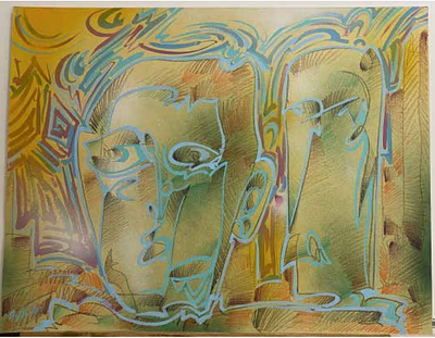 Alberto Bellón - Lot 32: Alberto Bell&oacute;n (Mexico City 1952) Los hermanitos Lelos, graphite 