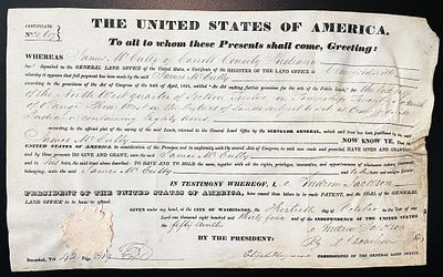 President Andrew Jackson Land Grant 1834. President Andrew Jackson Land Grant dated 1834 | 