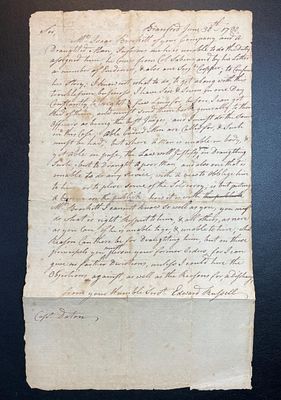 Revolutionary War ALS Letter, Recruiting Soldiers, 1780. Historic American Revolutionary War 