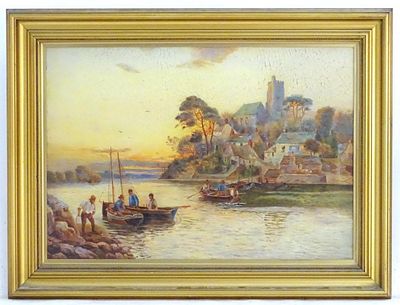 English Landscape Oil Painting by Enid Crowther. English Landscape Oil Painting by well listed 