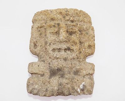 Pre-Columbian Mayan Figural Stone Carving. Pre-Columbian Mayan Pre-Classic Period Detailed Stone 