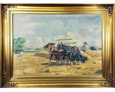 Polish Landscape Oil Painting Zofia Dziurynska-Rosinka. Polish Figural Landscape Oil Painting 