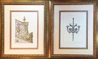 Pair of Rare French 19th c. Engraved Plates by M. Rodolphe Pfnor. Pair of Rare French 19th 