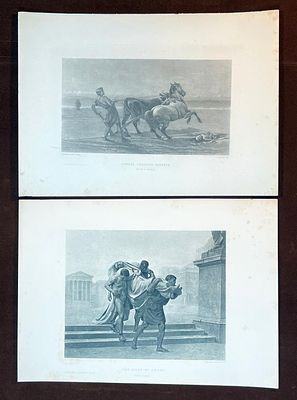 Pair of Antique Engravings L'EXPOSITION UNIVERSALLE DE 1878 | 1) THE BODY OF CAESAR: GEBBIE 