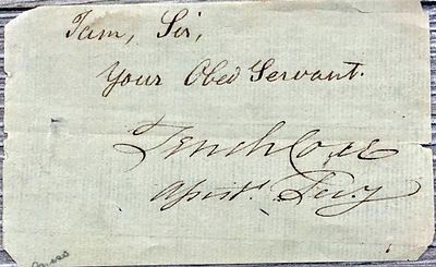 American Revolution Patriot & Founder Father Tench Coxe Signature / Autograph. Antique 18th 
