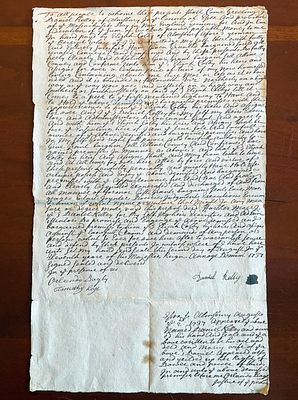 1737 Massachusetts Bay Colonial Legal Document, Warranty Land Deed / Mortgage | Handwritten and 