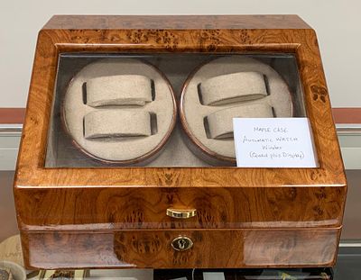 Maple Automatic Watch Winder, Display, Case | Winds 4 automatic watches at a time; multiple 
