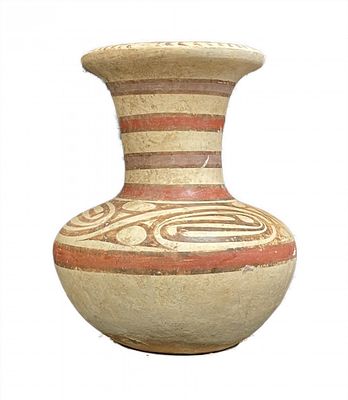 Antique Southwestern Polychrome Terracotta Pottery Jar | Includes pre-columbian features |