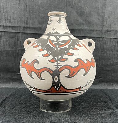 Vintage Native American Tribal Hand-Made Pottery Jug. Vintage Native American Hand-Made Pottery