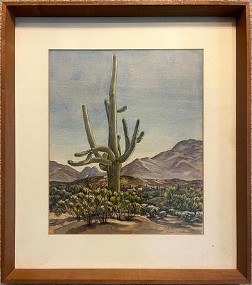 Southwestern Watercolor Painting Howard B. Bettersworth. Southwestern Landscape Watercolor