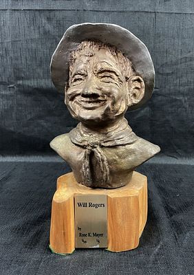 Limited Ed. Bronze Sculpture WILL ROGERS by Rose Mayer. Limited Ed. Bronze Sculpture Entitled