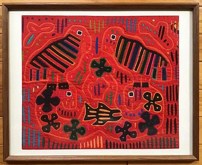 Vintage Guna / Kuna Mola Textile Art (Panama). Vintage Original Guna / Kuna Mola Hand-made
