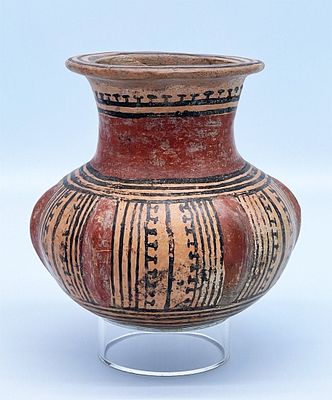 Pre-Columbian, Panama, Cocle Polychrome Pottery Jar | Approx. Size: 7" H x 5.5" D.