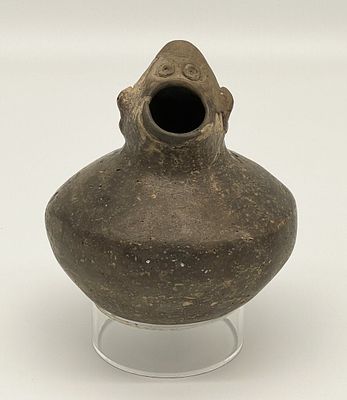 Native American Mississippian Effigy Pottery Vessel. Prehistoric Native American Mississippian